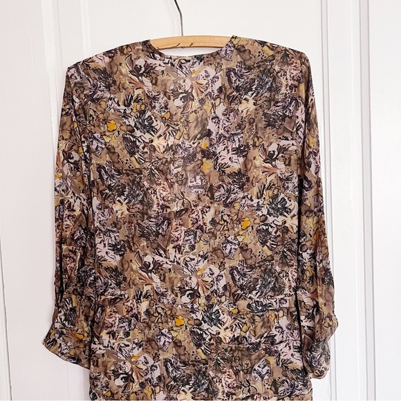 IRO • Mauri Wrap-Effect Printed Crepe de Chine Midi Dress maxi floral viscose - Picture 9 of 10